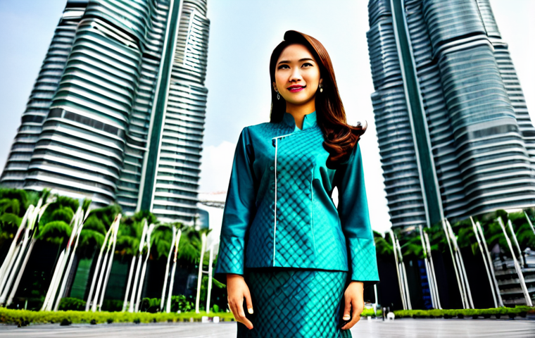 **Prompt:** A confident Malaysian businesswoman in a modern baju kurung, standing in front of the Petronas Twin Towers in Kuala Lumpur, fully clothed, appropriate attire, safe for work, perfect anatomy, natural proportions, professional photography, high quality.